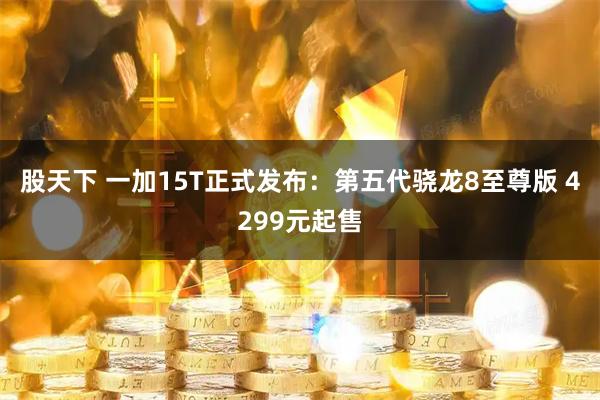 股天下 一加15T正式发布：第五代骁龙8至尊版 4299元起售