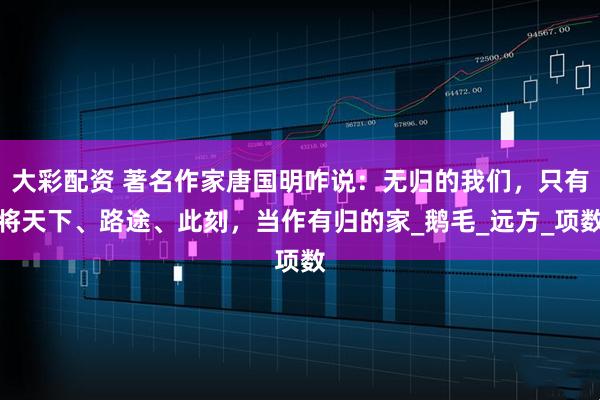 大彩配资 著名作家唐国明咋说：无归的我们，只有将天下、路途、此刻，当作有归的家_鹅毛_远方_项数