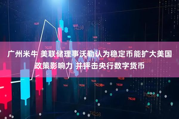 广州米牛 美联储理事沃勒认为稳定币能扩大美国政策影响力 并抨击央行数字货币